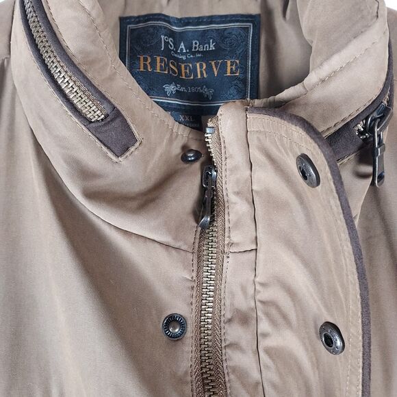 JoS. A. Bank Reserve XXL Outdoor Coat Jacket Tan Khaki Heavy Duty Field Style - Picture 8 of 12